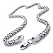 KONOV Stainless Steel Mens Necklace Link Chain - Silver - Length 22 inch