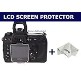 Clear Hard LCD Cover Screen Protector for Nikon D200 Camera as BM-6 + One Ultra Fine Microfiber Cleaning Cloth GOJA Logo