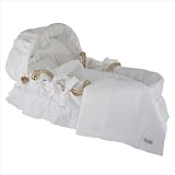 White Eyelet Baby Moses Basket