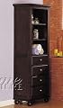 Bathroom Tall Storage Cabinet Walnut Finish