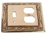 Combination Switch & Outlet Plates: Brass Single Switch/Duplex Plate