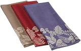 DII Autumn Sunset Leaves Jacquard Kitchen Towel, Set of 3