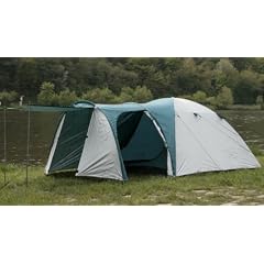 Kuppelzelt Iglu-Zelt mit Vorbau f�r 3-4 Personen, silber - gr�n
