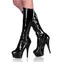 PleaserUSA Womens Platform Stretch Knee Boots Kiss-2000