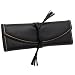 Wolf Design Jewelry Roll, Black