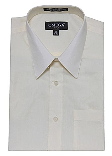 Omega Mens Dress Shirt Short Sleeve Button Up Shirt