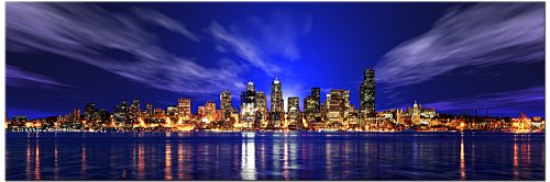 Seattle Digital art skyline canvas wall decor