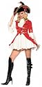 Sexy Pirate Captain Booty Red Overcoat Dress Costume
