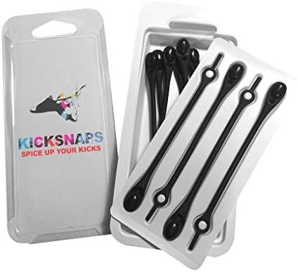 Kicksnaps Elastic No Tie Shoelace System Black