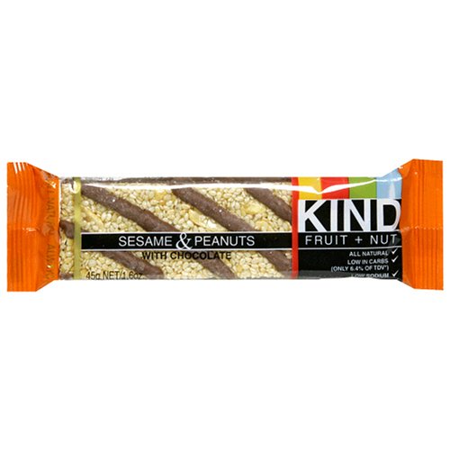 KIND Bar Sesame & Peanuts With Chocolate, 1.6-Ounce Bars (Pack of 16)