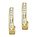 14K Yellow Gold 1/2 ct. Diamond J-Hoop Earrings