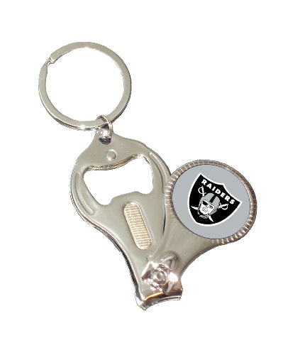 NFL Oakland Raiders 3-in-1 Nailclipper Keychain