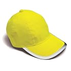 High visibility yellow peak baseball cap