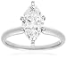 14k Choice of White or Yellow Gold Marquise Solitaire Diamond Engagement Ring (2 ct, H-I Color, SI2-I1 Clarity)