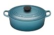 Le Creuset Cast Iron Oval Casserole, Teal, 27 cm