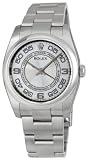 Rolex No Date Silver Concentric Arabic Dial Domed Bezel Mens Watch 116000SCAO