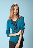 Chadwicks Bow Appliqué Sweater