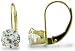 14KT Yellow Gold 1.5 CTW Leverback CZ Earrings