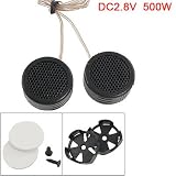 500W 97dB Dome Tweeters Black 2 Pcs for Car Audio System