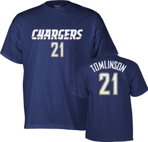 LaDainian Tomlinson Reebok Name and Number San Diego Chargers T-Shirt