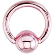 16 Gauge Light Pink Electro Titanium BCR Captive Ring -5/16"