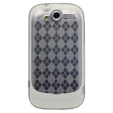 TPU-Cases Clear with White Argyle Flexible TPU Skin Case for HTC MyTouch 4G [T-Mobile]