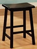 Aspen Black Wood Counter Stool (Set of 2)