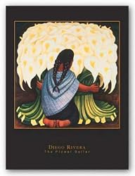 The Flower Seller by Diego Rivera 20.625"x20.25" Art Print Poster