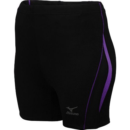 Mizuno Women's Inspire Short Running Tight, Black-Pansy, Medium