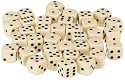 Pegasus Spiele 23601106 - W&uuml;rfel, Opaque: Elfenbein, 36er-Set in Acrylbox