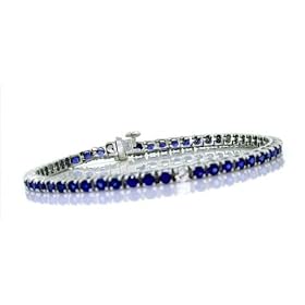4.35Ct Sapphire Bracelet in 14Kt White Gold by Mytreasurez