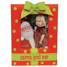 Santa and Me Fabric Covered Photo Frame