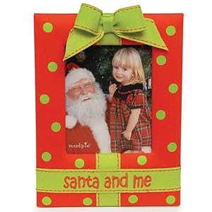 Santa and Me Fabric Covered Photo Frame