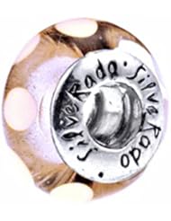 SilveRado(tm) AD03 Murano Glass Pink Blush Bead / Charm