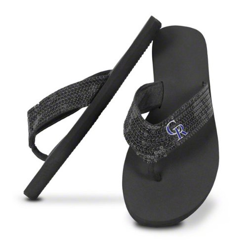 Colorado Rockies Women's Sequin Strap Flip Flops