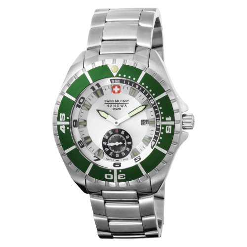 Swiss Military Hanowa Men's 06-5095-04-001-06 Sealander 316L Stainless Steel Silver Dial Watch