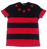 Hudson Nyc Mens Star Stripe T-Shirt Red