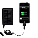 Solar Powered Rechargeable External Battery Pocket Charger for the Apple iPhone 3G - uses Gomadic TipExchange Technology