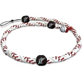 Florida Marlins Frozen Rope Baseball Necklace