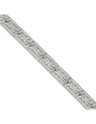 Sterling Silver Pave Cz Bracelet
