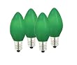 Club Pack of 96 Opaque Green C7 Energy Saving Replacement 2.5W Light Bulbs