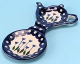 Polish Pottery Cup and Tea Bag Holder 4 3/4 W x 8 L