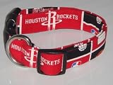 NBA Houston Rockets Basketball Dog Collar Red Medium 1"
