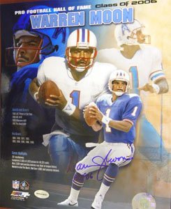 Warren Moon Signed Houston Oilers 16x20 Photo - HOF 06