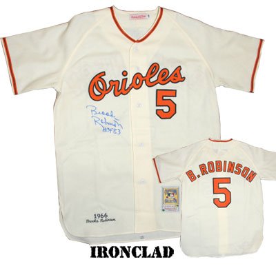Buy Autographed Brooks Robinson Jersey - 66 Home by Ironclad Authentics