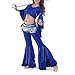 BellyLady Belly Dance Hip Scarf, Multi-Row Silver Coin Dance Skirt