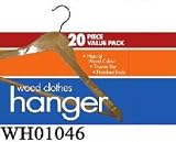 Closet Wood Clothes Hangers Package of 20 in a Set