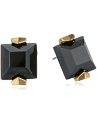 Sam Edelman Square Stone Black Stud Earrings