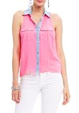 2B Ashley Pleated Back Chiffon Shirt