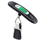 Firlar 液晶 ディスプレイ 電子吊り デジタル スケール 電池式 吊り下げ 秤 ポケット LCD 荷物スケール 風袋機能 110lb/50kg ブラック